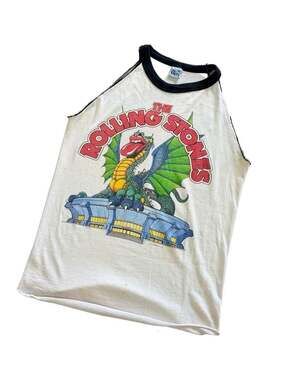 Fkn. RARE Vintage 1981 Rolling Stones Prince Dragon LA Coliseum Tour Tank Top Si